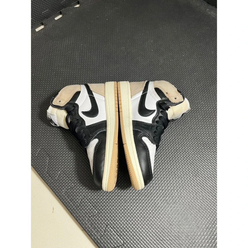 Nike Air Jordan 1 Retro High OG Kids 11C Black White Tan FD2597-021 Sneakers